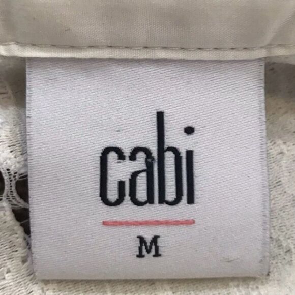 CAbi Portrait Jacket Ivory Lace Eyelet Medium 5162 Cottegecore Romantic Feminine - Picture 13 of 15